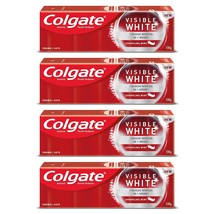4 X 100gm Colgate Visible White Teeth Whitening Toothpaste Removes Plaque - $37.23