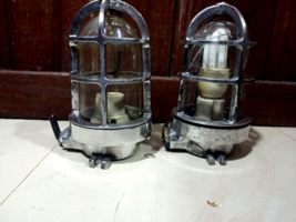 Nautical Marine Solid Aluminum Ship Passageway Bulkhead Ceiling Light Lot Of 2 - £83.59 GBP