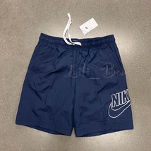 Nike Club Sportswear Alumni Men&#39;s Woven Flow Shorts DB3810-410 Navy White Size L - $39.95