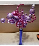 Picks Fake Flowers Mix Lot Table Decor Glitter Leaves &amp; Flowers 4 each N... - $16.45 CAD