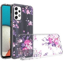 Design Transparent Hybrid Case Cover For Samsung A53 5G Enchanted Flowers - £6.12 GBP