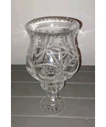 Fairy Lamp Clear Glass Hurricane Large Vintage 2 Piece Candle Holder Vot... - $697.89 MXN