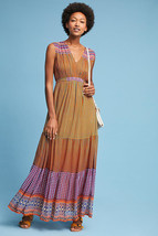 NWT ANTHROPOLOGIE AELYN EMBROIDERED MAXI DRESS by TANVI KEDIA 6 - $74.99