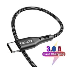 USLION 3A USB Type C Data Cable For Samsung Galaxy S10 S9 Xiaomi Redmi N... - £6.70 GBP