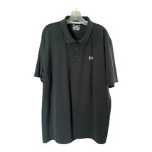 Black Under Armour Men&#39;s Polo Shirt – HeatGear Technology, Size XL, Good - $21.51