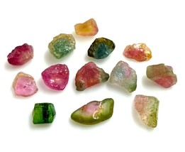 Watermelon 19.80 Cts 100% Natural Multi Tourmaline Rough Mix Lot Gemstone m-26 - £16.87 GBP