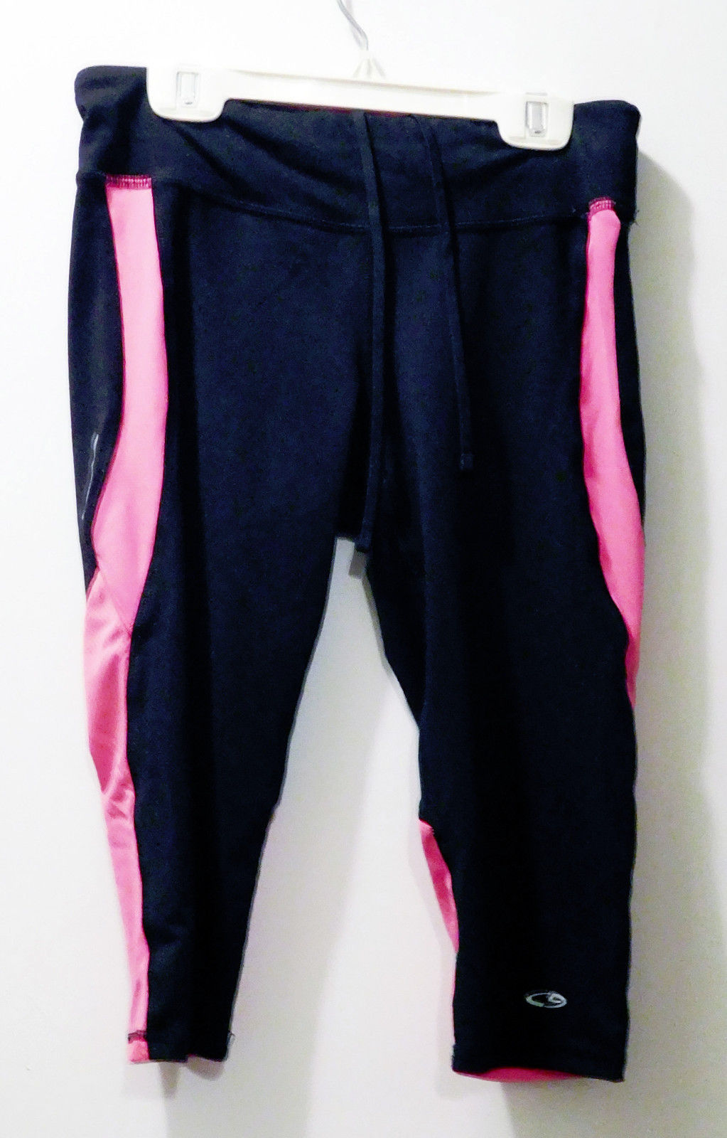 Champion Black &amp; Pink Capri Athletic Pants - Women&#39;s Size S/P - Draw Cor... - $10.44