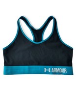 Under Armour Sports Bra Small Workout Top Athletic Logo Black Aqua Yoga ... - £13.21 GBP