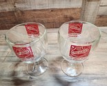 Two Falstaff Goblet Style Beer Glasses In Mint Condition - Heavy &amp; Quali... - $24.54