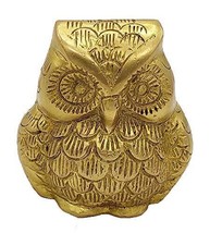 Brass Owl Feng Shui Vastu Statue Idol Symbol of Wisdom Protection for Home offic - £27.24 GBP