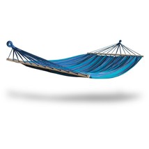 Hammock Spreader Bars Brazilian Style Portable Blue Outdoor Lounger 2-Person - £76.99 GBP