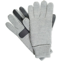 ISOTONER Light Gray Textured Knit smarTouch smartDRI Lined Tech Gloves One Size - £15.97 GBP