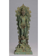 Antique Indonesian Style Majapahit Java Bronze Vishnu Statue - 38cm/15&quot; - $1,327.78