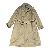 Belted Trench Coat Alberto Peruzzi Tan R-48 Wool Liner Made In Poland Lu... - £100.90 GBP