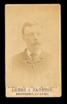 Vintage CDV Photo Genealogy Man Lemon &amp; Hampton Neodesha Kansas - $9.89