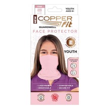 NEW COPPER FIT Guardwell Face Protector Pink Youth Size, Copper Infused Mask  - £7.96 GBP