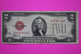 1928 D $2 Two Dollars United States Note Red Seal Guaranteed Authentic B... - $559.03 MXN