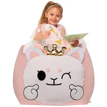 Cute Stuffed Animal Storage For Girls Room Decorations, Bean Bag Chair Kids, Gif - £41.42 GBP