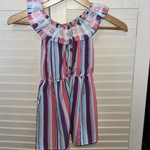 Girls pink 4t striped dress - £6.94 GBP