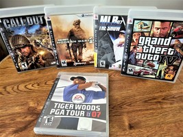PS3 Game Lot of 5 Complete GTA-IV Call of Duty 3, Mod. Warfare2, MLB07, Tiger07 - £19.26 GBP