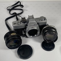 Minolta SRT101 SLR 35mm Camera + Minolta 55mm and Focal 28mm Lenses Body... - £71.92 GBP