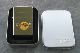 Hard Rock Cafe BANGKOK, Thailand Zippo Lighter 1999 Polished Chrome - $44.10
