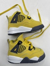 Nike Air Jordan 4 Retro TD &#39;Lightning&#39; 2021  BQ7670-700  Little Kids Size 4C - £46.92 GBP