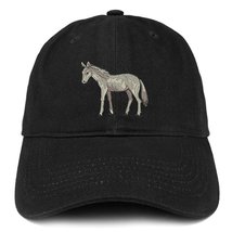 Trendy Apparel Shop Donkey Mule Embroidered Soft Cotton Dad Hat- Black - £16.02 GBP