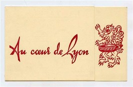 Restaurant La Tassee Brochure 1970&#39;s Lyon France Roger Borgeot - £14.24 GBP