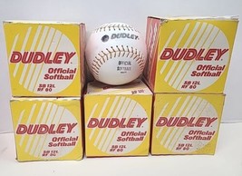 6x Dudley Softballs SB12L RF80 Gold in White NOS Official Softball - $29.69