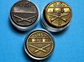 POST WWI, U.S. ARMY, M1919 EQUIPMENT TAGS, 1-INFANTRY, 2-ARTILLERY - €12,96 EUR