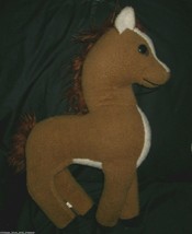 18&quot; Vintage Animal Fair Big Brown Horse Pony Stuffed Plush Toy Henry Dog Friend - £66.80 GBP