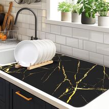 MEWOOCUE Leather Diatomite Dish Drying Mat Large 12x20 Kitchen Coffee Mat - $239.62 MXN