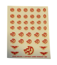 VNTAGE 1989 TRANSFERS SPACE MARINES WOLVES ANGELS GAMES WORKSHOP DECALS ... - $311.74 MXN