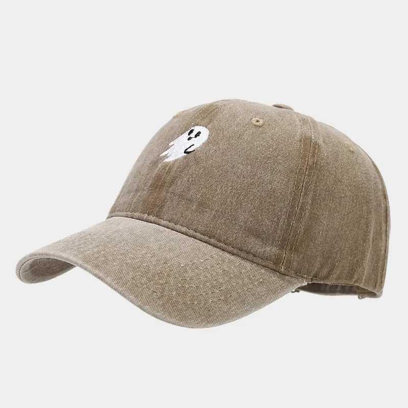 2023 Four Seasons Cotton  Ghost Embroidery Casquette Baseball Cap Adjustable Out - £85.32 GBP