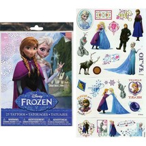 Disneys Frozen Temporary Tattoos 25 Per Package Birthday Party Favors New - £2.57 GBP