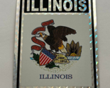 Illinois Flag Reflective Decal Sticker 3&quot;x4&quot; Inches - £3.15 GBP