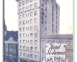 Hotel St James San Diego California CA UNP DB Postcard R14 - $3.51