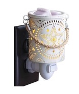 Star plug in Wax Warmer light in white tin - $39.29 CAD