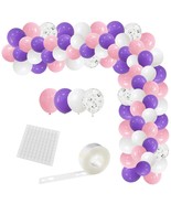 Purple Pink White Balloon Garland Kit - 116Pcs Pink White Lavender Purpl... - £15.73 GBP
