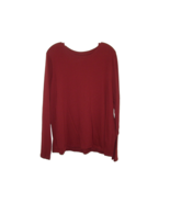 Time and Tru Women&#39;s Long Sleeve T-Shirt 100% Cotton XXXL 22 Maroon Red EUC - $8.86