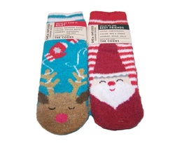 Bath &amp; Body Works Shea Lounge Socks 2 Pair Set - Reindeer &amp; Santa Elf - £22.30 GBP