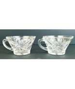 Starburst 1950s Punch Bowl Cups Clear Glass 2.25&quot; Tall x 3.5&quot; Vtg Set Of 2 - $202.23 MXN