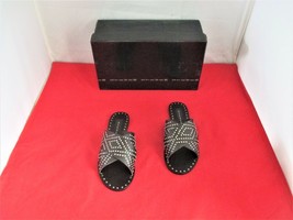 STEVEN NEW YORK Women&#39;s Girlish Studded Flat Sandals $90 US Size 5 - Black  #161 - £21.54 GBP