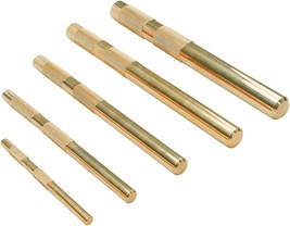 5 Pack Brass Drift Punch Tool Set, 1/4 Inch, 3/8 Inch, 1/2, Mai 04525667... - £39.82 GBP