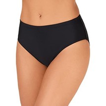 Island Escape Womens Solid Bikini Swim Bottom Separates Black 14 - £22.54 GBP