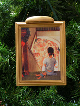 Norman Rockwell Light Up Christmas Ornament w/ Easel Christmas Tree Ornament - £10.29 GBP