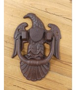 Large Cast Iron Door Knocker American Eagle Man Cave Vintage Style Rusti... - $355.49 MXN
