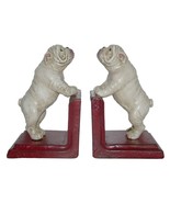 ENGLISH BULLDOG CAST IRON BOOKENDS Heavy Collectable White Dog Book Ends... - €61,20 EUR