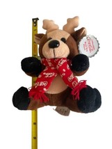 Vintage Toy 1998 Coca Cola Collectible 0142 Reindeer Scarf Bean Bag Stuffed - £7.86 GBP